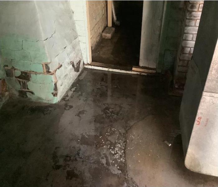 basement with damage 